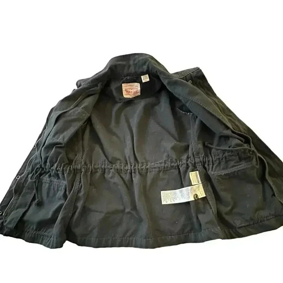 Levi Strauss Jean jacket women's size small black with pockets and high collar - Picture 10 of 16